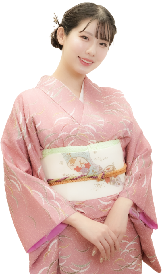 着物を着る女の人